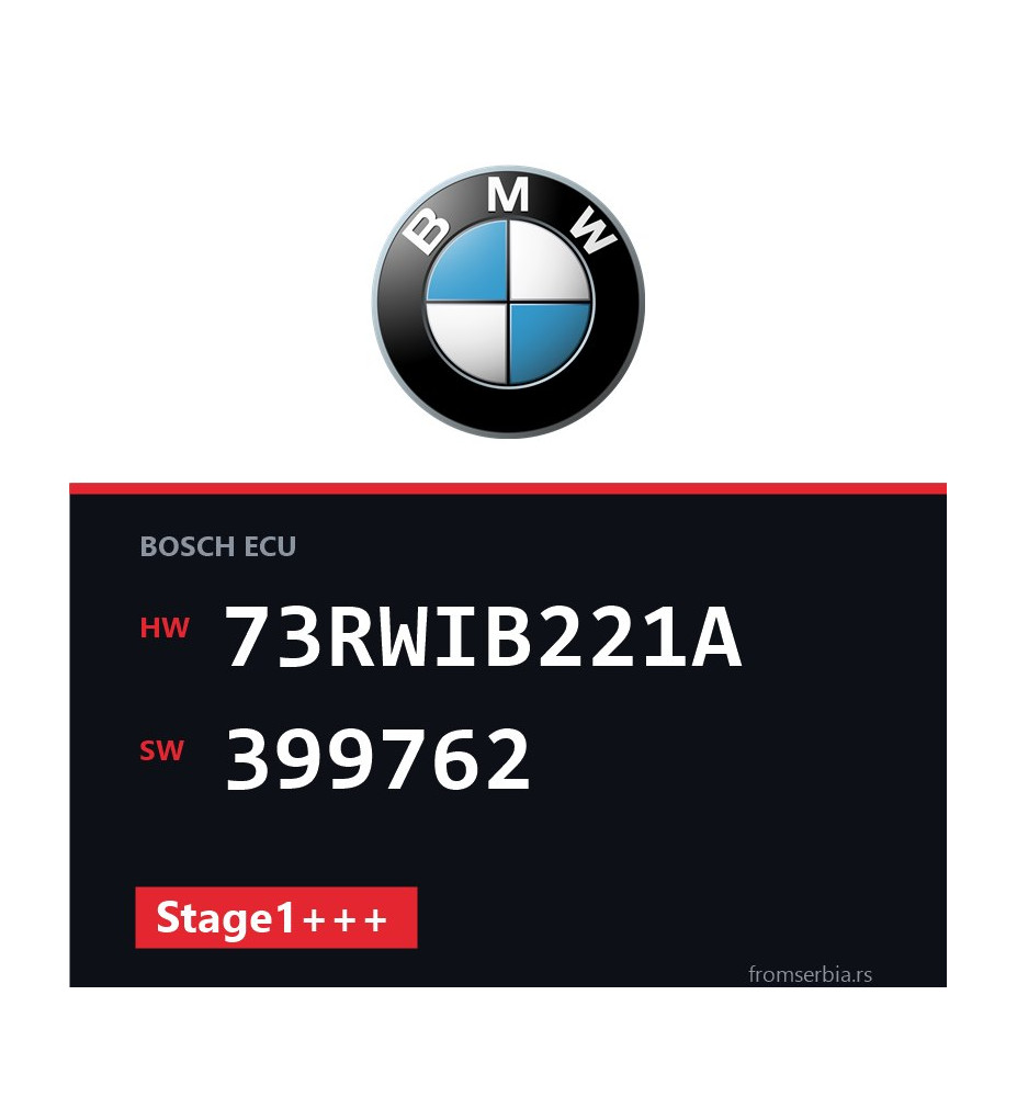 BMW E81-E87 73RWIB221A 399762 Stage1+++ tuning file