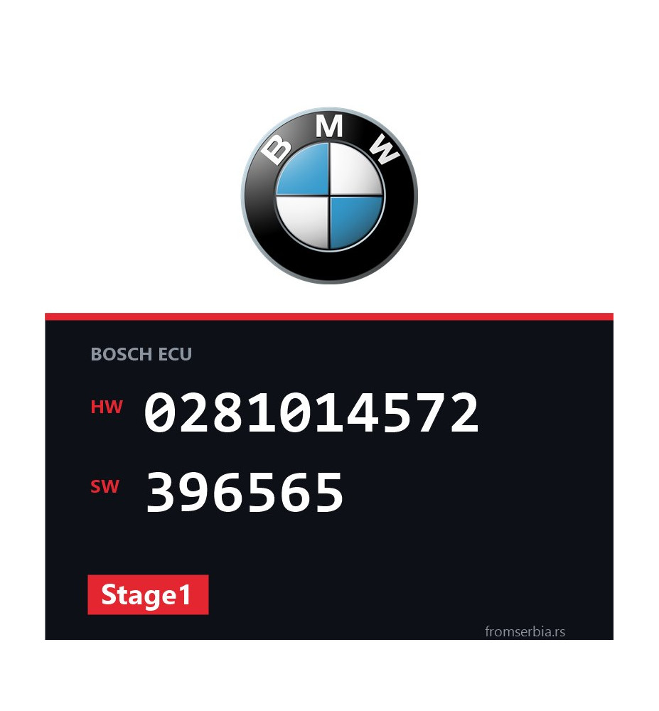BMW E81-E87 0281014572 396565 Stage1 tuning file
