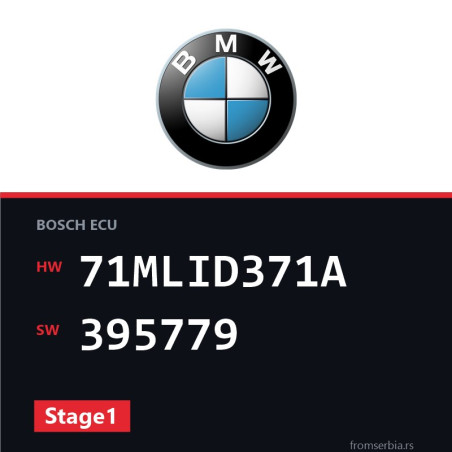BMW E81-E87 71MLID371A 395779 Stage1 tuning file