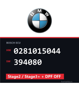 BMW E81-E87 0281015044 394080 Stage2 / Stage3+ + DPF OFF tuning file