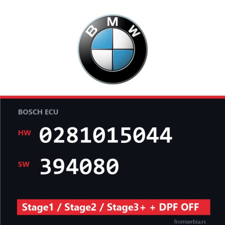 BMW 0281015044 394080 Stage1 / Stage2 / Stage3+ + DPF OFF file