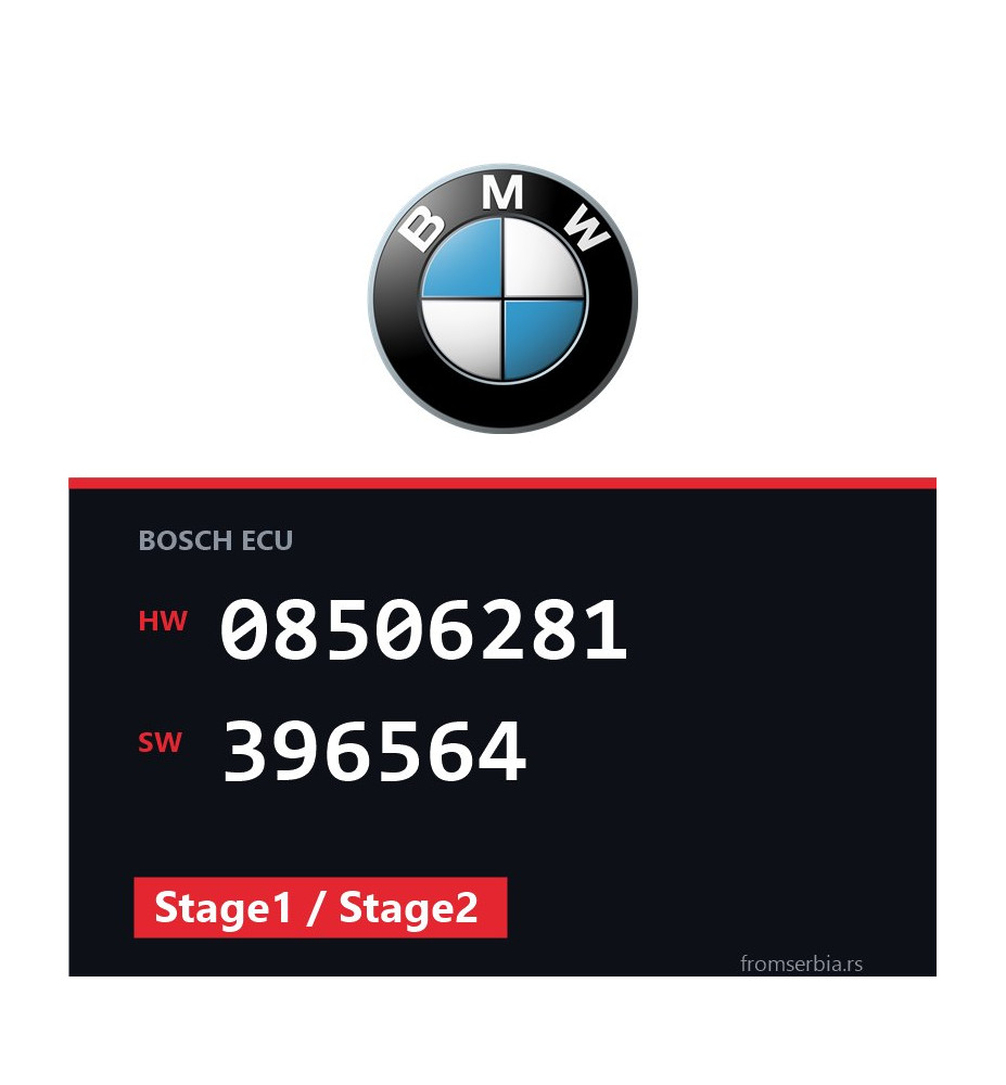 BMW E81-E87 08506281 396564 Stage1 / Stage2 tuning file