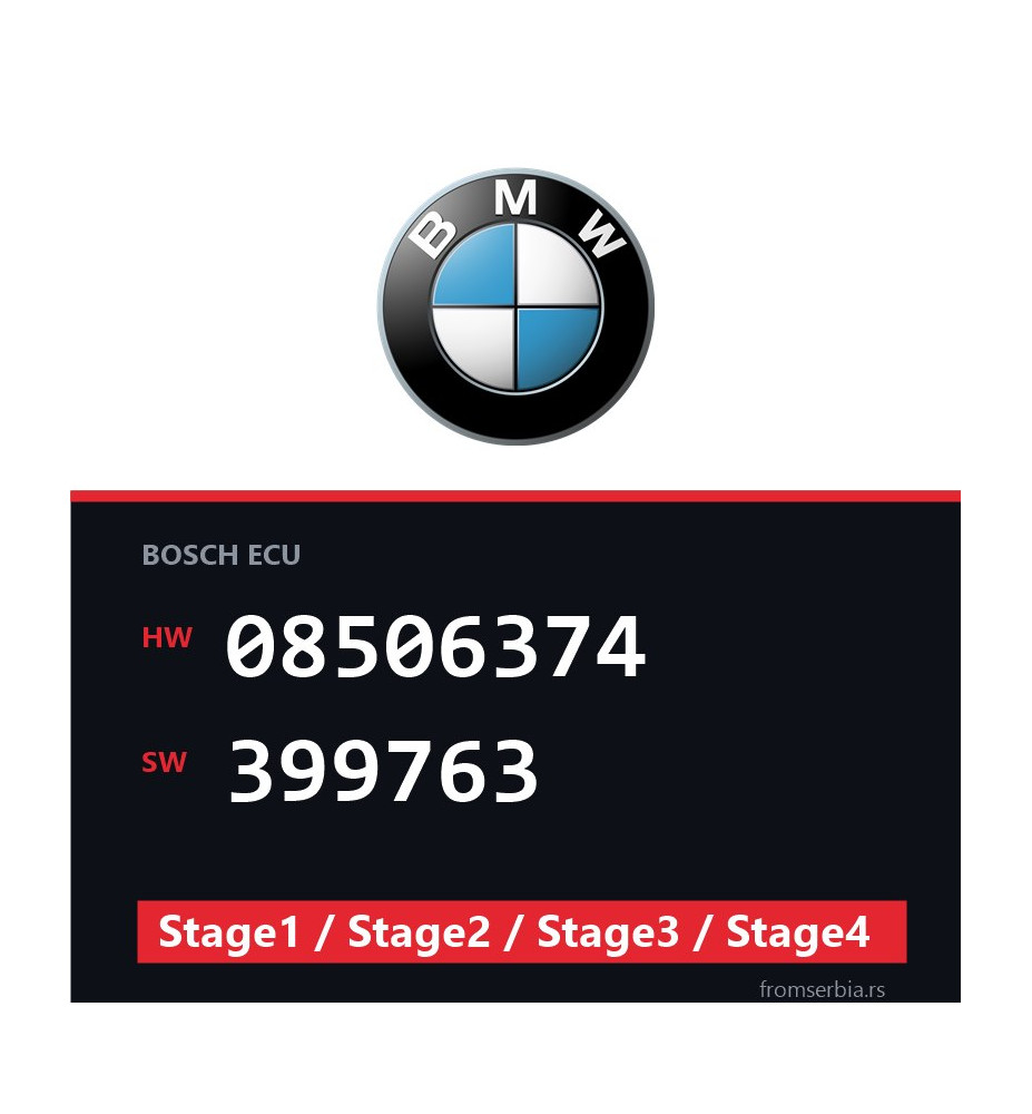 BMW 08506374 399763 Stage1 / Stage2 / Stage3 / Stage4 file