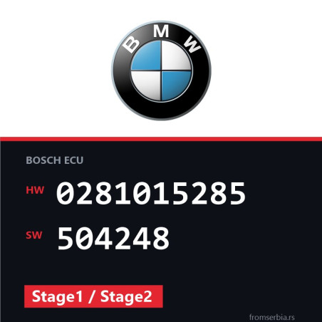 BMW E90-E91- 0281015285 504248 Stage1 / Stage2 tuning file