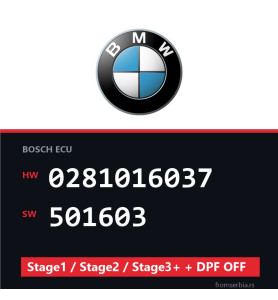 BMW 0281016037 501603 Stage1 / Stage2 / Stage3+ + DPF OFF file