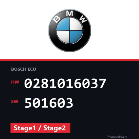 BMW E90-E91- 0281016037 501603 Stage1 / Stage2 tuning file
