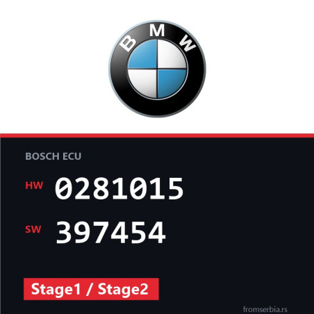 BMW E90-E91- 0281015 397454 Stage1 / Stage2 tuning file