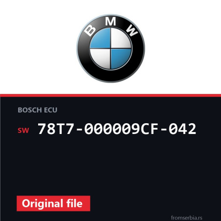 BMW F01 78T7-000009CF-042 original ECU file