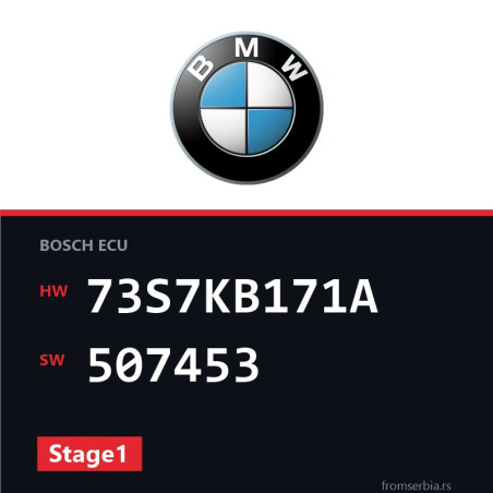 BMW E90-E91- 73S7KB171A 507453 Stage1 tuning file