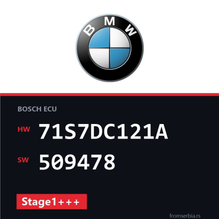 BMW F10 71S7DC121A 509478 Stage1+++ tuning file