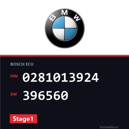 BMW x3 0281013924 396560 Stage1 tuning file