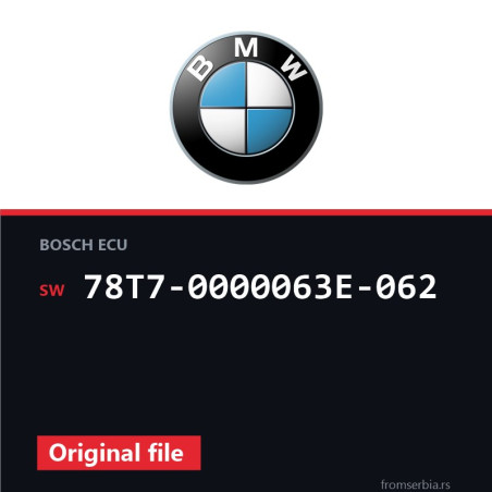 BMW 730d 78T7-0000063E-062 original ECU file