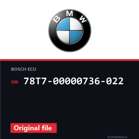BMW E60-E61 78T7-00000736-022 original ECU file