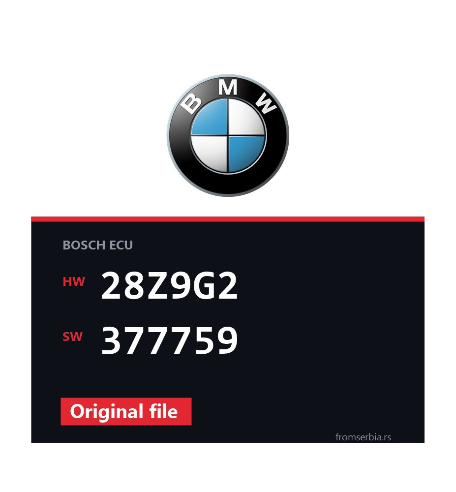 BMW E65 28Z9G2 377759 original ECU file