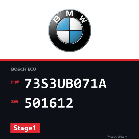 BMW E81-E87 73S3UB071A 501612 Stage1 tuning file