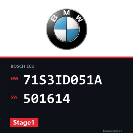 BMW E82 71S3ID051A 501614 Stage1 tuning file