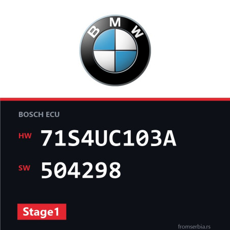 BMW E84 71S4UC103A 504298 Stage1 tuning file