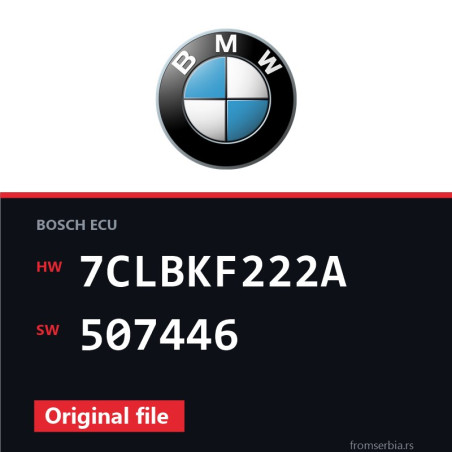 BMW E90-E91- 7CLBKF222A 507446 original ECU file