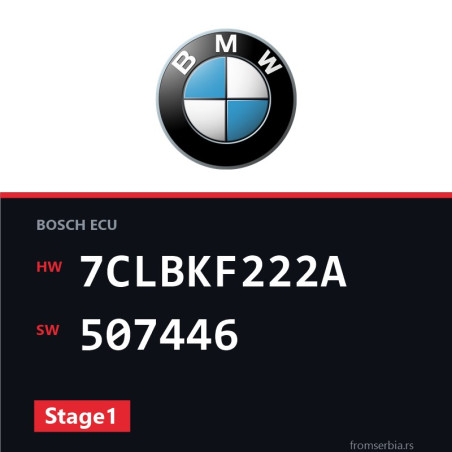 BMW E90-E91- 7CLBKF222A 507446 Stage1 tuning file