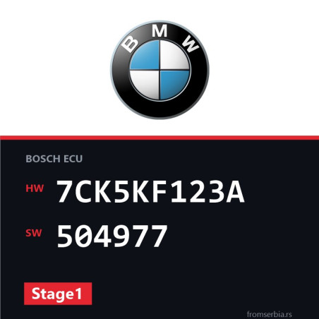BMW E90-E91- 7CK5KF123A 504977 Stage1 tuning file