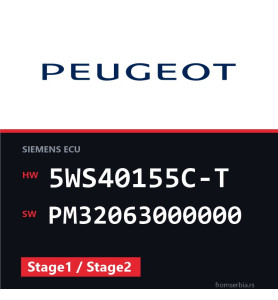 Peugeot Partner 5WS40155C-T PM32063000000 Stage1 / Stage2 tuning file