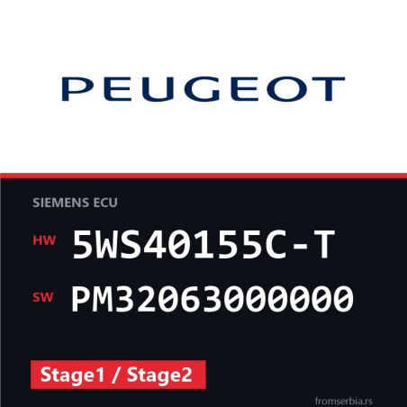 Peugeot Partner 5WS40155C-T PM32063000000 Stage1 / Stage2 tuning file