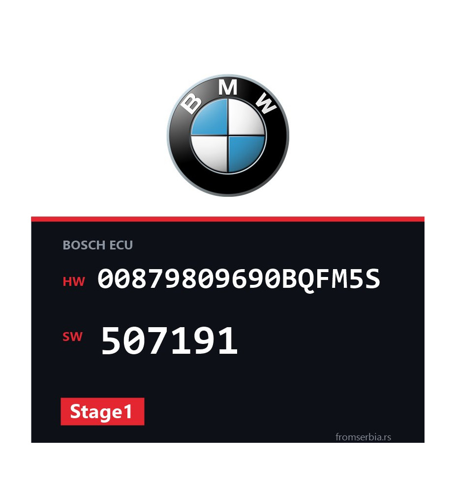 BMW E90-E91- 00879809690BQFM5S 507191 Stage1 tuning file