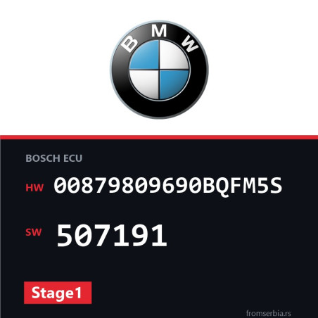 BMW E90-E91- 00879809690BQFM5S 507191 Stage1 tuning file
