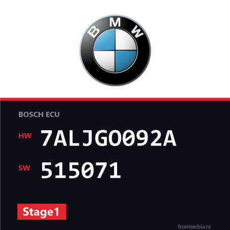 BMW X5 7ALJGO092A 515071 Stage1 tuning file