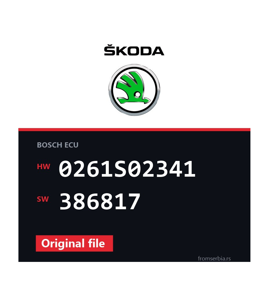 Skoda New Octavia 0261S02341 386817 original ECU file