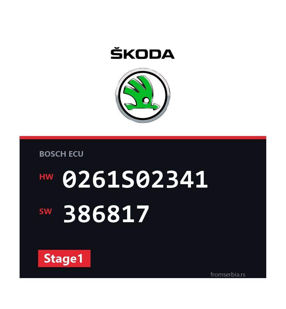 Skoda New Octavia 0261S02341 386817 Stage1 tuning file