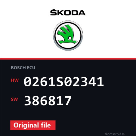 Skoda New Octavia 0261S02341 386817 original ECU file