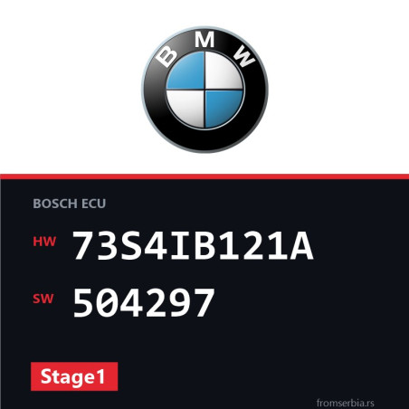 BMW E81-E87 73S4IB121A 504297 Stage1 tuning file