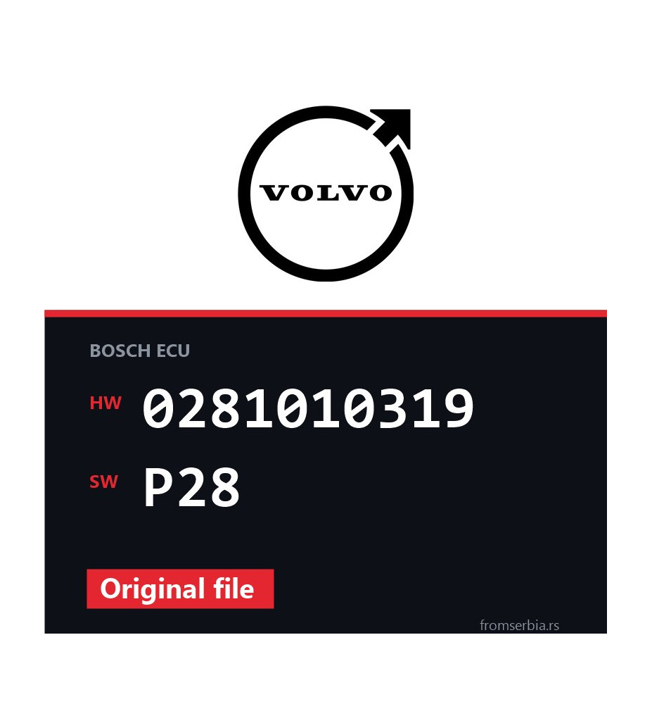 Volvo XC90 0281010319 P28 original ECU file