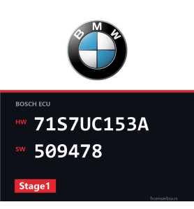 BMW X1 71S7UC153A 509478 Stage1 tuning file