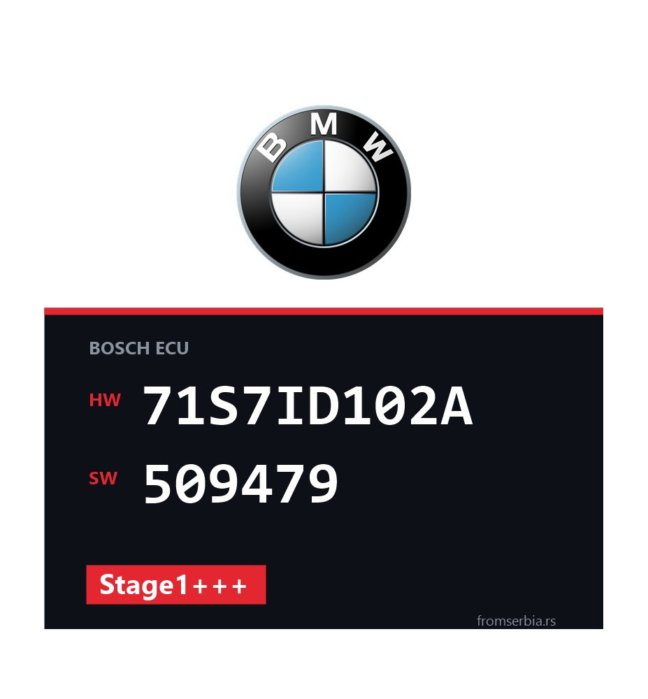 BMW E81-E87 71S7ID102A 509479 Stage1+++ tuning file