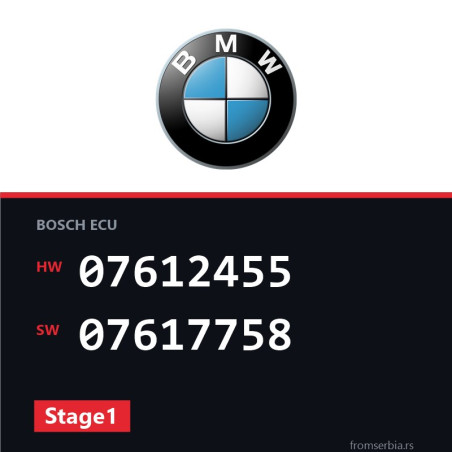BMW E90-E91 07612455 07617758 Stage1 tuning file