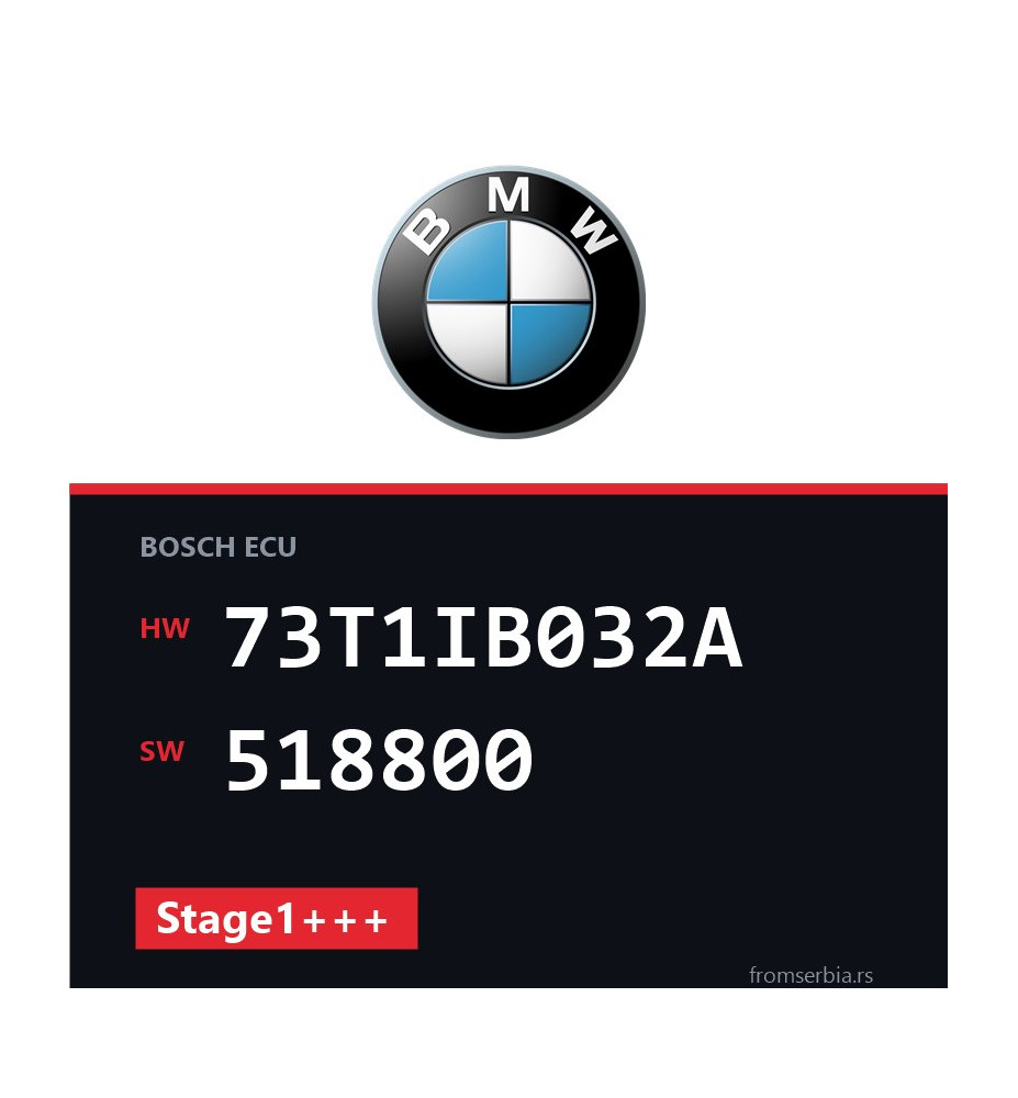 BMW 118D 73T1IB032A 518800 Stage1+++ tuning file