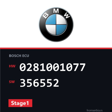 BMW E34 0281001077 356552 Stage1 tuning file