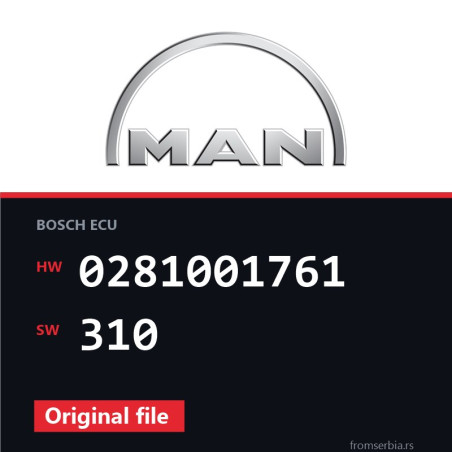 MAN TGA 0281001761 310 original ECU file