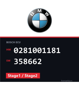 BMW E34 0281001181 358662 Stage1 / Stage2 tuning file