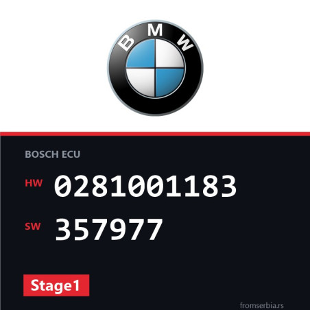 BMW E34 0281001183 357977 Stage1 tuning file