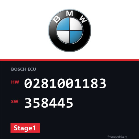 BMW E34 0281001183 358445 Stage1 tuning file
