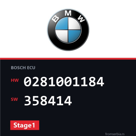 BMW E34 0281001184 358414 Stage1 tuning file