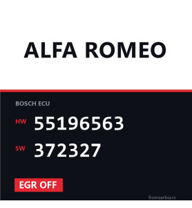 Alfa Romeo 1.9JTDM 55196563 372327 EGR OFF tuning file