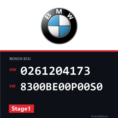 BMW E36 0261204173 8300BE00P00S0 Stage1 tuning file