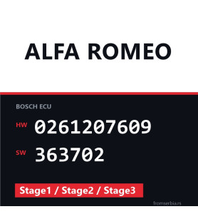 Alfa Romeo GTA 0261207609 363702 Stage1 / Stage2 / Stage3 tuning file