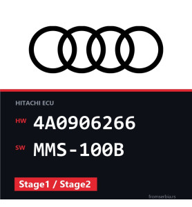 Audi 100 4A0906266 MMS-100B Stage1 / Stage2 tuning file