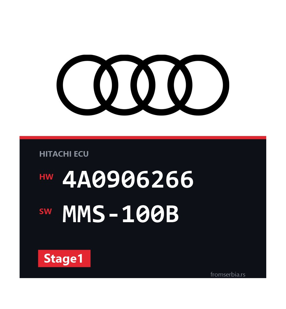 Audi 100 4A0906266 MMS-100B Stage1 tuning file