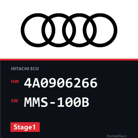 Audi 100 4A0906266 MMS-100B Stage1 tuning file